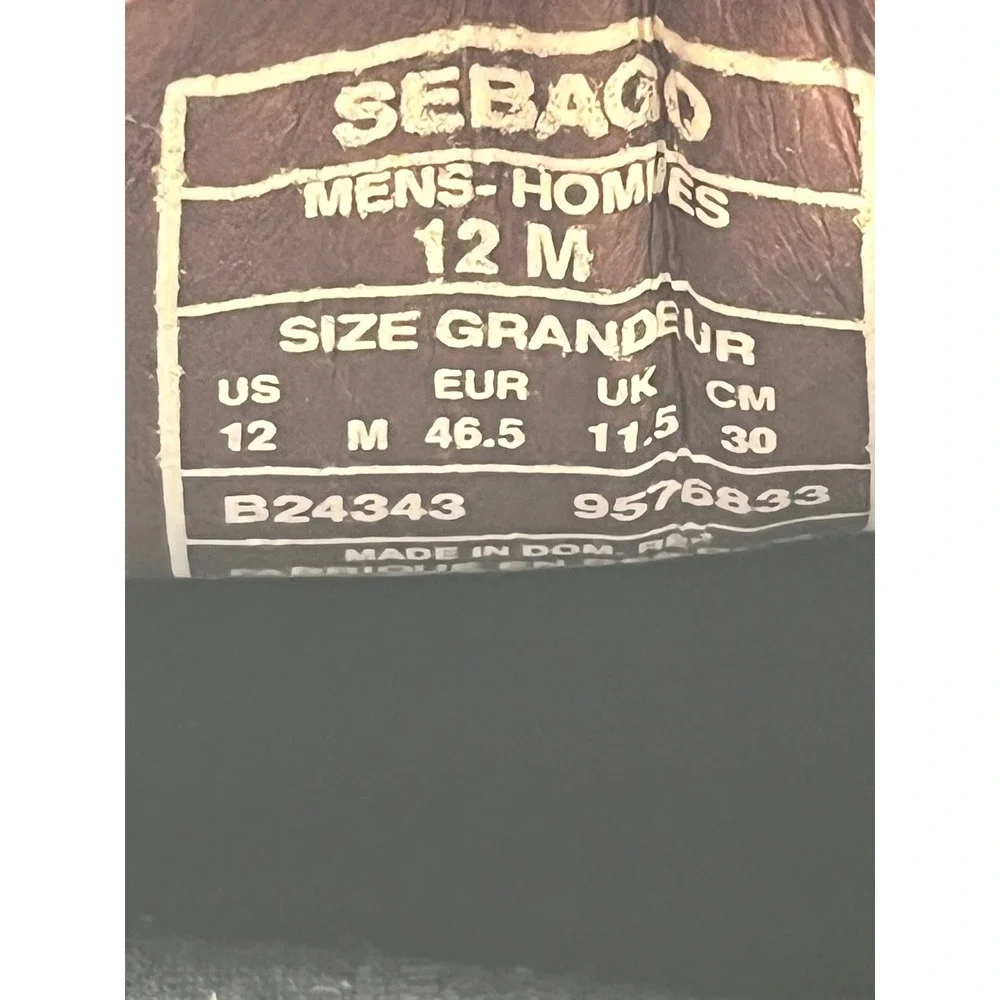 Sebago Men Brown Leather Boat Shoes B24343‎ Moc Toe Loafers Size 12M